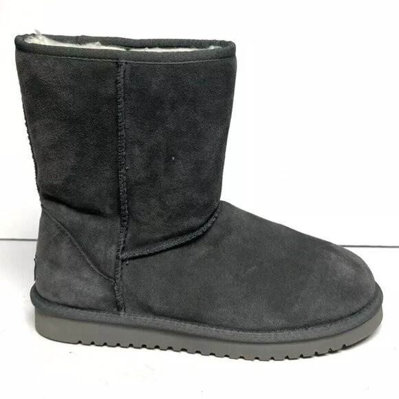 Koolaburra Shoes - Koolaburra Womens Koola Short Bootie Gray Suede Size 9 M